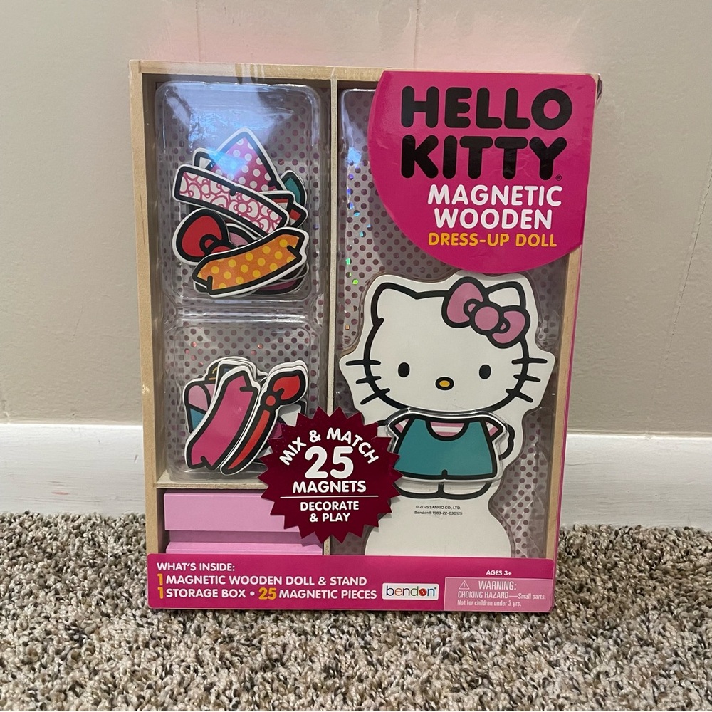 Hello Kitty Magnetic Wooden Dress-Up Doll